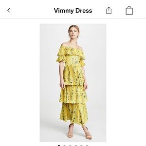 Yellow floral ruffle dress